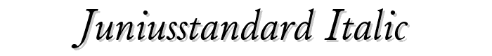 JuniusStandard Italic font